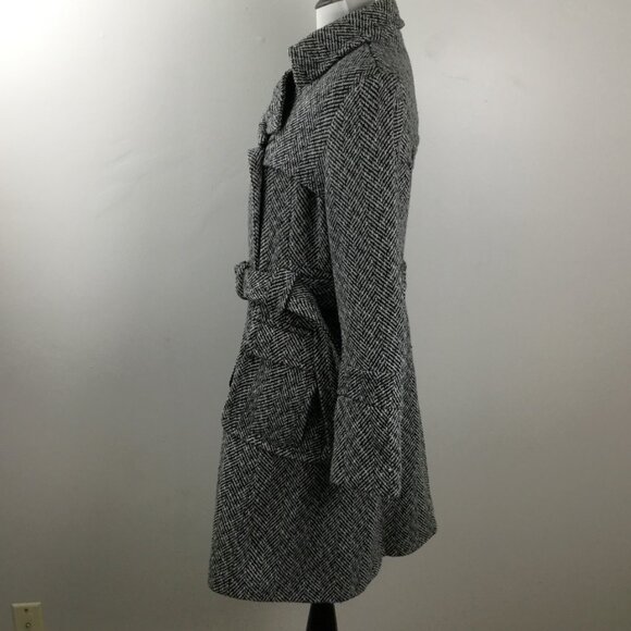 Laundry by Design Recycle Wool Blend Houndstooth Belted Coat 10 - Picture 4 of 9